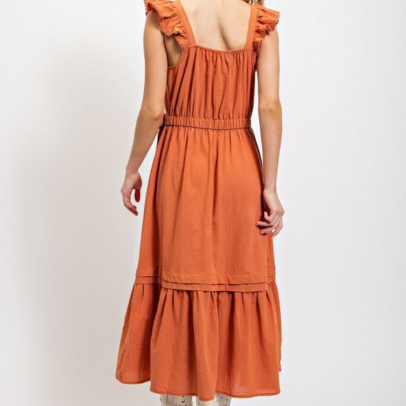 NWT Ruffle Collar Tie Waist Dress - Picture 3 of 6